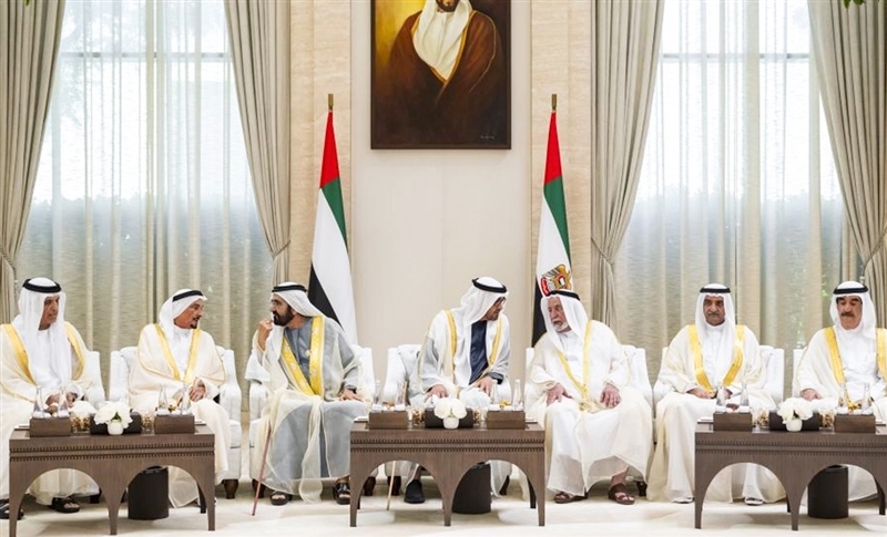 محمد بن زايد يستقبل سلطان والحكام وأولياء العهود ونواب الحكام بمناسبة عيد الأضحى
