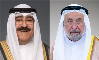 حاكم الشارقة يهنئ أمير الكويت بالذكرى الثانية لتوليه مقاليد الحكم