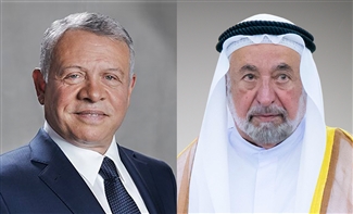 حاكم الشارقة يهنئ ملك الأردن بذكرى استقلال بلاده