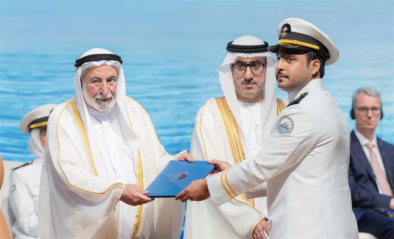 سلطان القاسمي يشهد تخريج الدفعة الثانية من أكاديمية الشارقة للنقل البحري