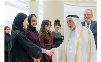 H.H. Ruler of Sharjah meets students at Sharjah Performing Arts Academy