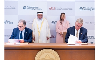 H.H. Ruler of Sharjah attends the signing of a Memorandum of Understanding between American University of Sharjah and American University in Cairo